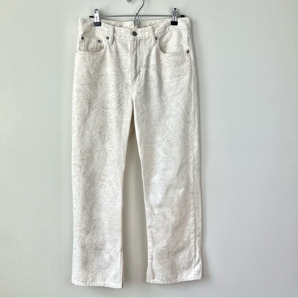 Ganni x Levi’s Slit Loose Pattern Ecru Jeans - Picture 3 of 12